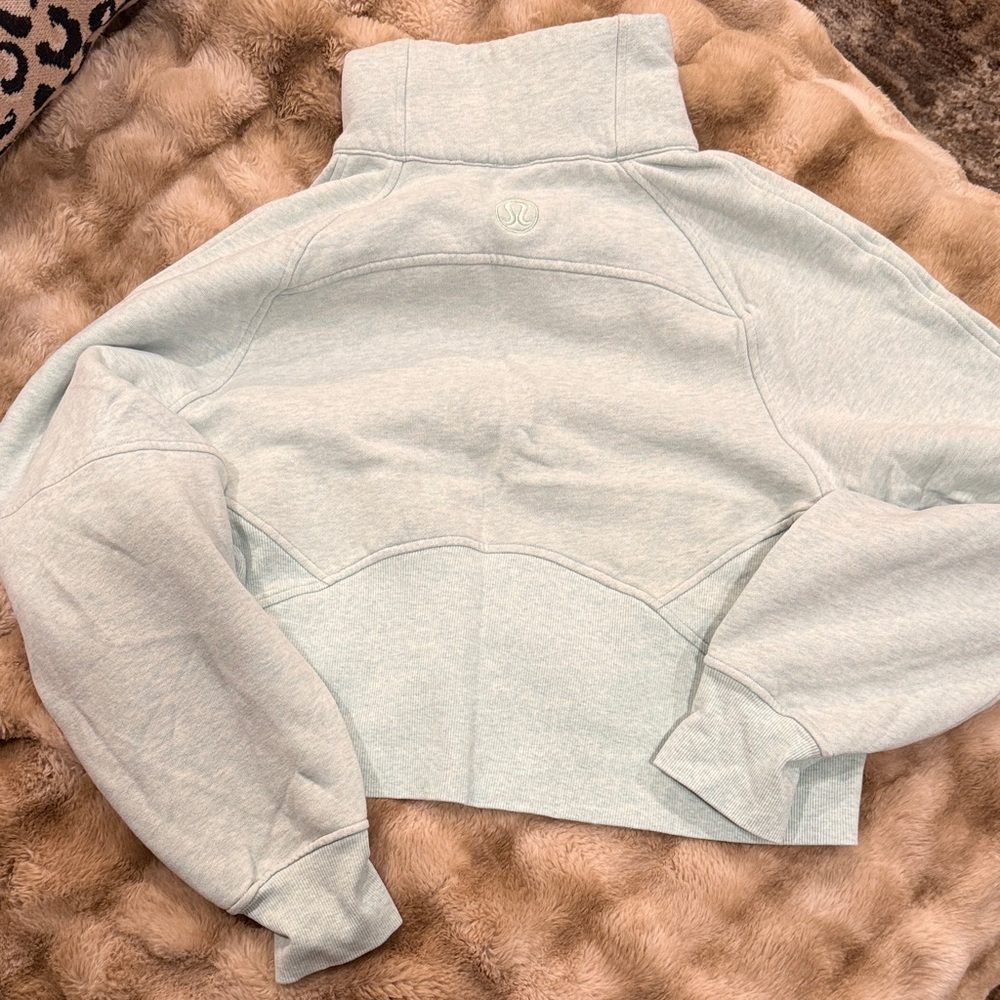 Light Blue Scuba Half-Zip Pullover - image 2
